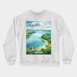 Biscayne National Park Watercolor Painting Crewneck Sweatshirt